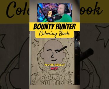 Professional colorer coloring his autograph in a coloring book in a game called High On Life 2