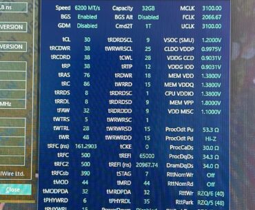 DDR5 Hynix-A Die SPD Temps: 44-47c after hours of gaming… push for 6400:1:1?!