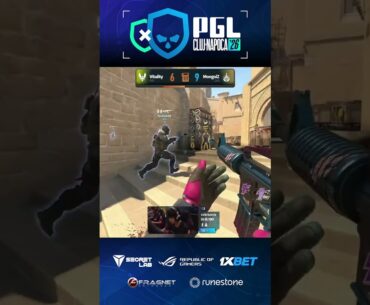 The retake ends with a KNIFE KILL from ZywOo and total humiliation #pgl #clujnapoca #cs #cs2