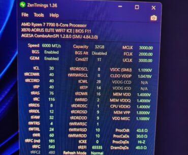 Secondary timings Viper Venom 6000 CL30