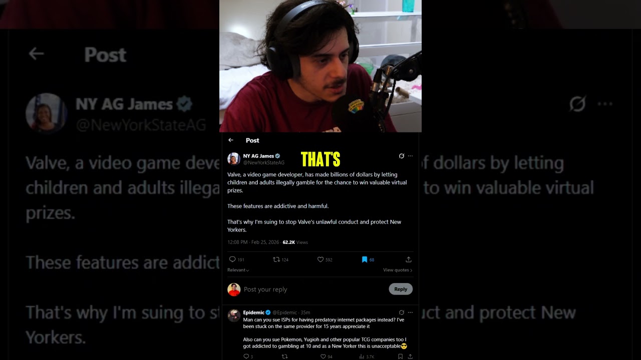 VALVE SUED BY NEW YORK #counterstrike #counterstrike2 #cs2 #csgo #cs #fyp #arrowcs #ohnepixel VALVE SUED BY NEW YORK #counterstrike #counterstrike2 #cs2 #csgo #cs #fyp #arrowcs #ohnepixel