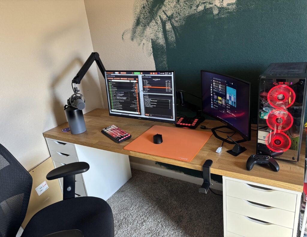 my average battlestation (ft. half painted wall)