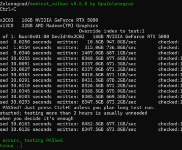 5080 VRAM OC Stability
