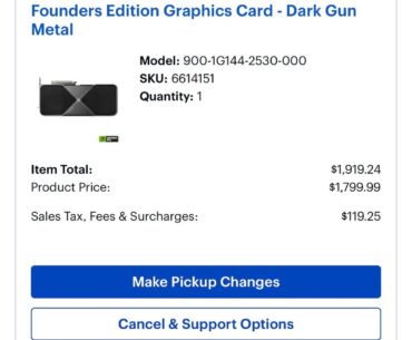 Scored a 5090 FE at Best Buy for $1799.99