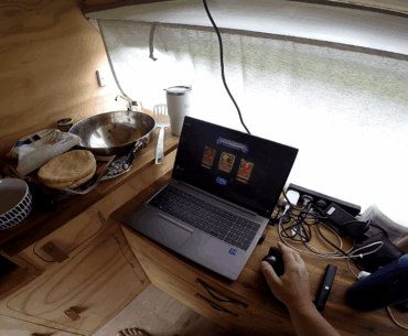 epic gamer station in my van/home