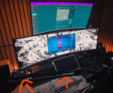 Do you think the white monitor is out of place? And where should I place my rodecaster