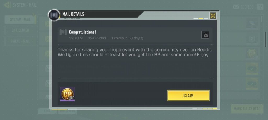 THANK YOU CODM FOR THE GIFT