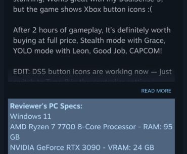 On Steam, you can now see the PC specs for some users.