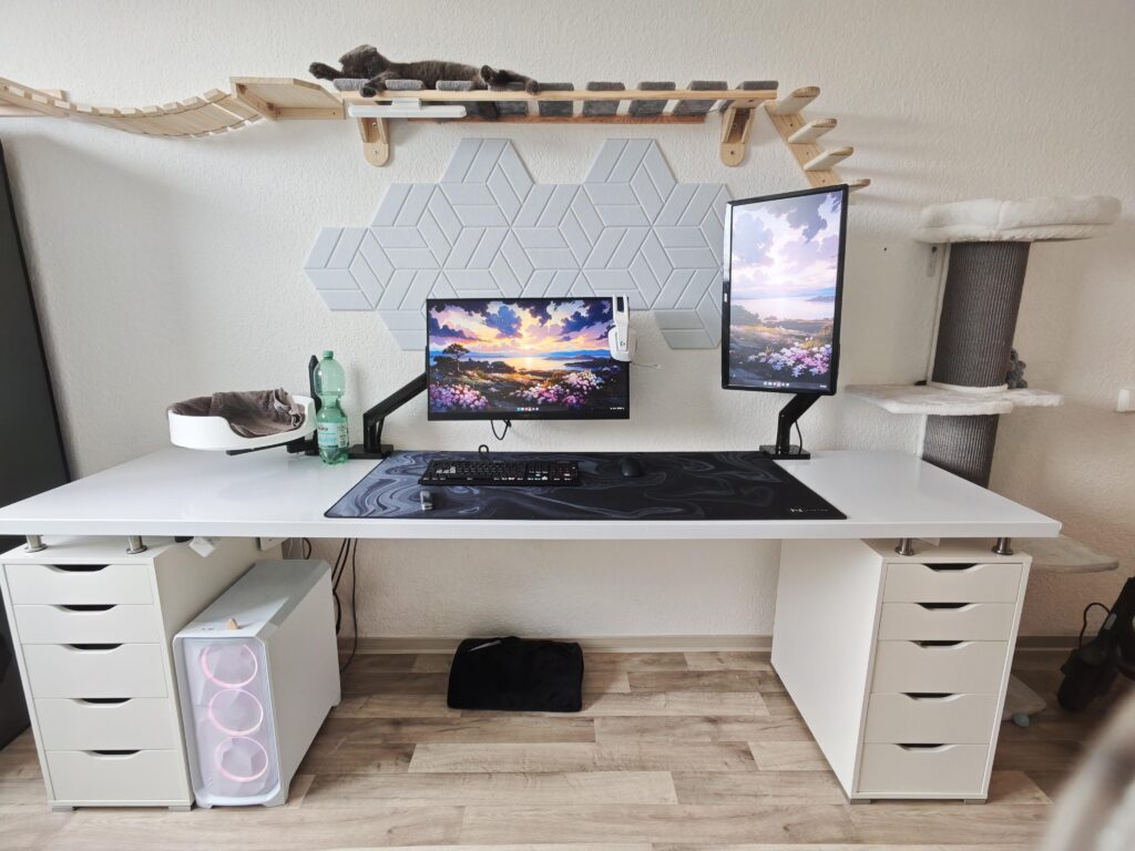 My battlestation and workplace. Anything I can improve?