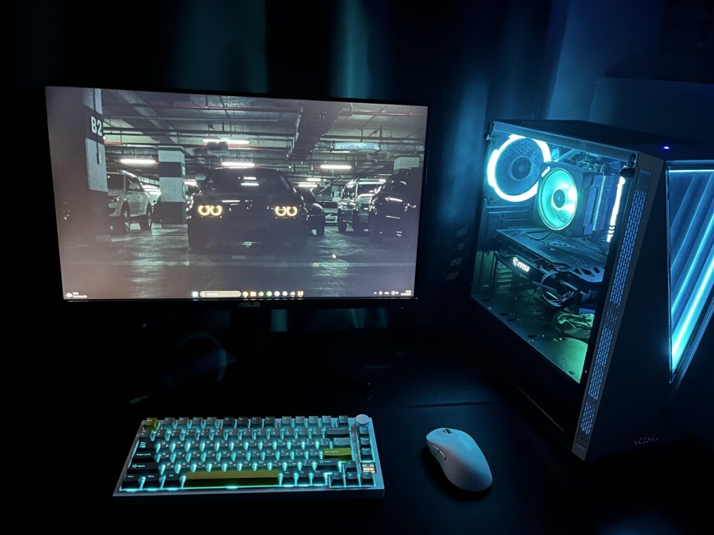 Home office by day, gaming station by night