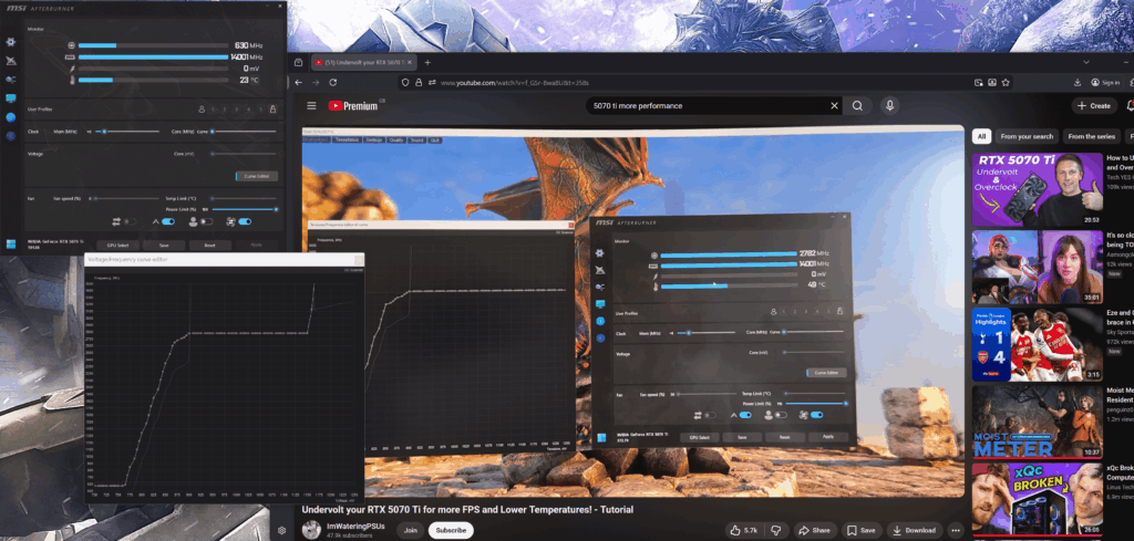 Following a YT vid, why do I have a white line going up?
