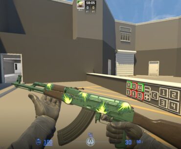 very cheap sticker craft i made with the ak wintergreen (field-tested) (yes im broke but i found one with good float 0.180)