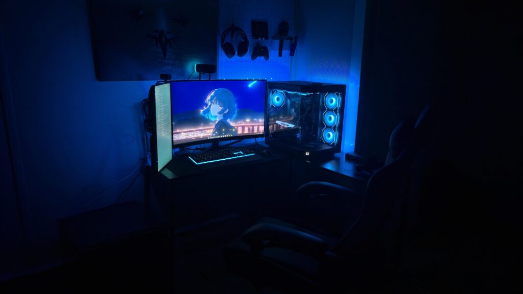 Added RGB lighting behind the monitors. What should I add