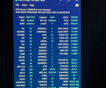 Cl26 6400 1:1 Ryzen 7 9800x3d