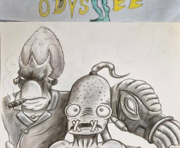 When I was a kid a use to draw all the games I played and I just recently found this from Abes Odysee that I really loved for ps1. I wanted to redraw it and this was the result