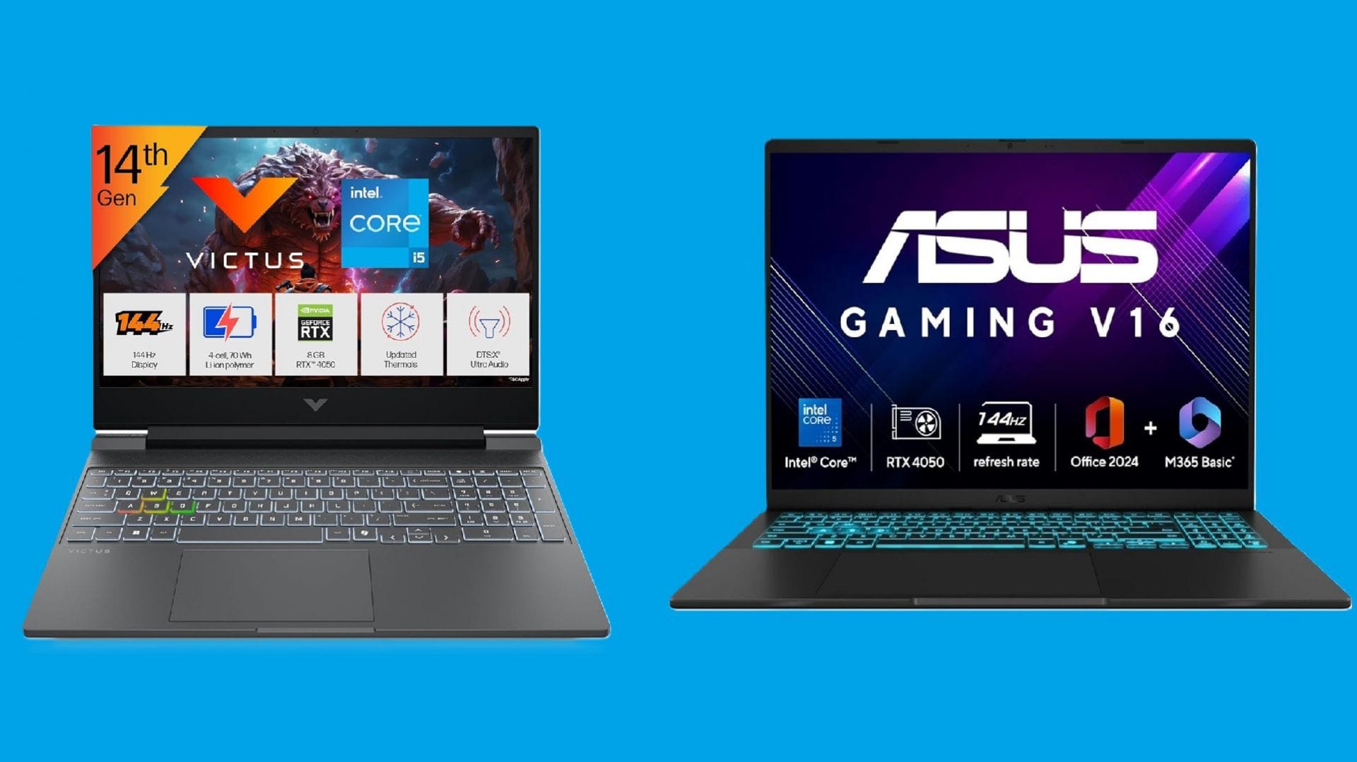 Which is the better gaming laptop? HP Victus 15 vs Asus Gaming V16