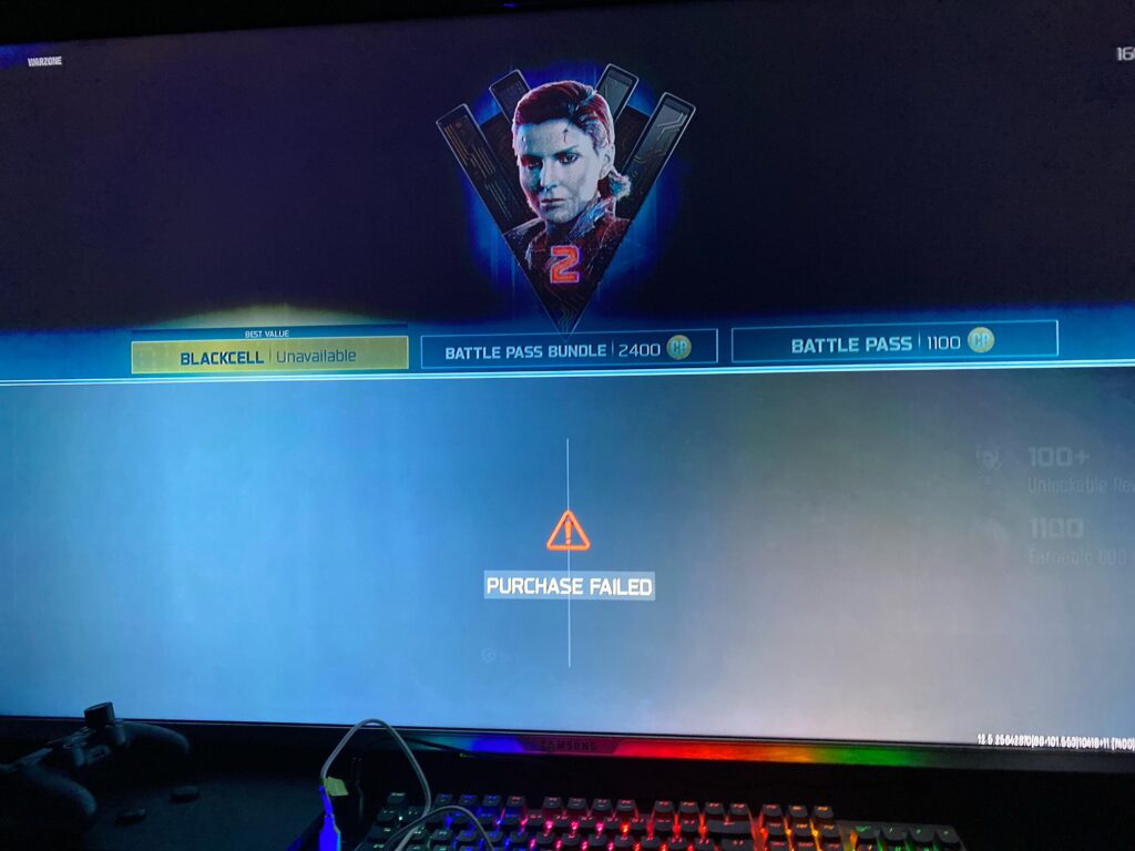 S2 Battle Pass Purchase failed