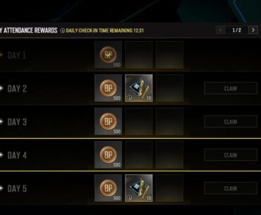 Daily rewards