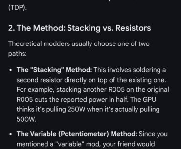 I got Google's Gemeni to "theoretically" tell me how to shunt mod my 3090