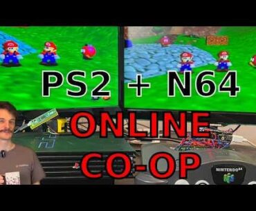 PS2 + N64 Online Super Mario 64 Co-op (Real Hardware)