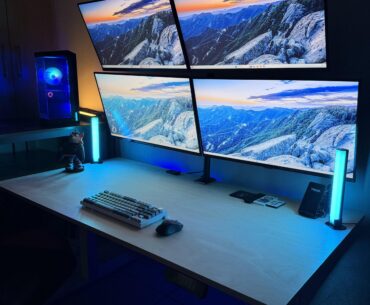 finally finished my 4-monitor command center