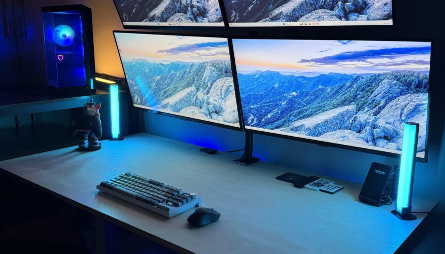 finally finished my 4-monitor command center