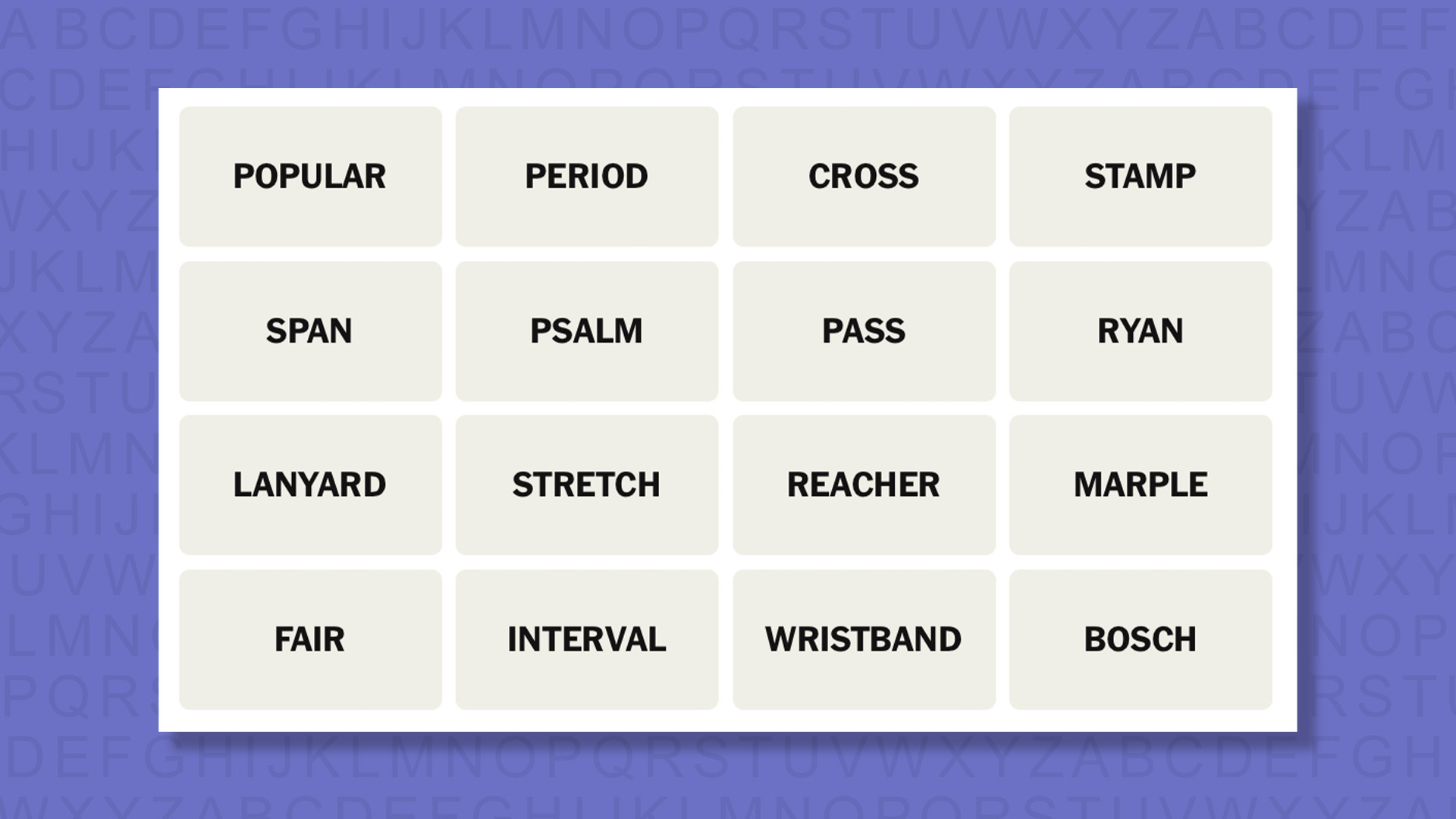 NYT Connections hints for game 967 on a purple background