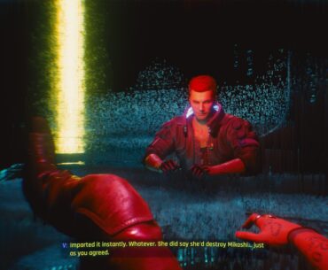I love it when cutscenes are like this. Love seeing V from a different perspective. I’m not alone in this I’m I???