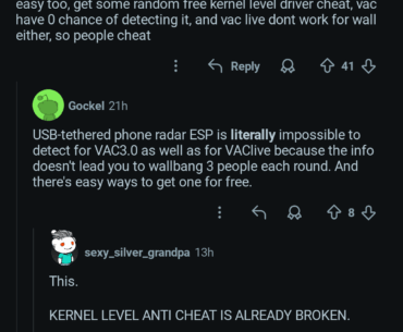 Imagine installing a cheat at the kernel level.