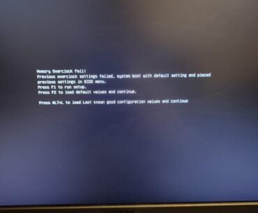 Memory Overclock Fail