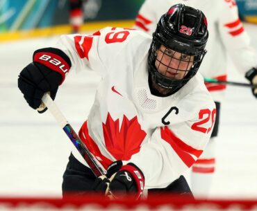 Canada’s Marie-Philip Poulin exits game after taking hit by Czech Republic’s Kaltounková