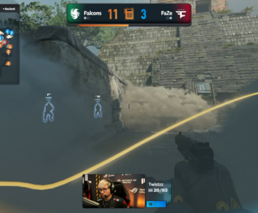 Twistzz with one Five-Seven was able to hold off the attack.