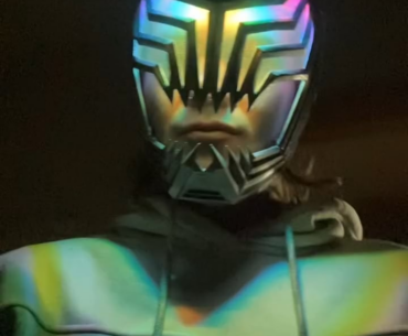 My custom-built robot helmet