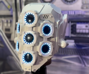 Added LED lighting to another one of my helmet designs :)