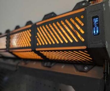 Cyberpunk glitchy lamp with OLED screen - DIY Project open source