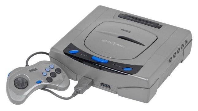 Sega Saturn console and controller