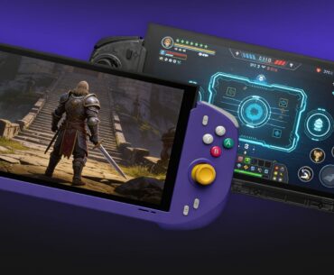 Promotional imagery of abxylute's 'deck-style' controllers for Switch 2: the N6 and N9C