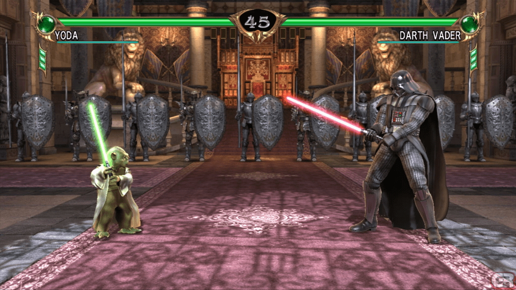 A screenshot from Soulcalibur IV (2008).