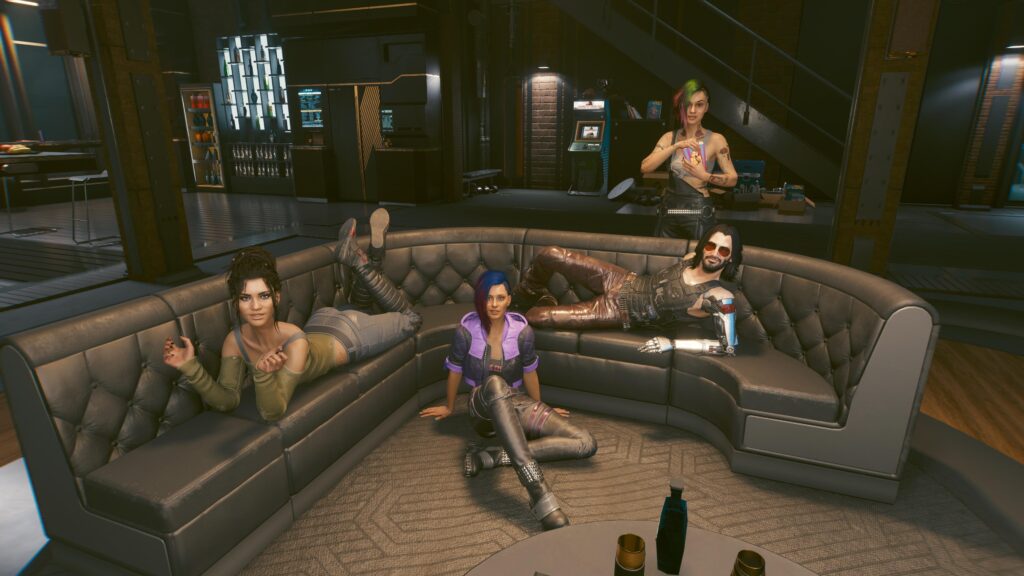 Johnny gettin comfy at girl’s movie night