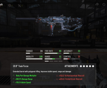 LC-10’s bullet speed with Task Force barrel is bugged as it doesn’t increase the bullet speed by 75% as stated. [PLEASE READ THE DESCRIPTION]