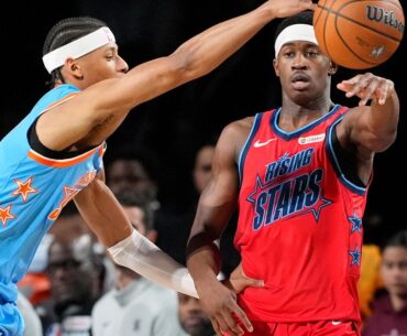 Philadelphia 76ers rookie V.J. Edgecombe leads Team Vince to victory in Rising Stars game