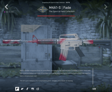 I was looking at the sport & field collection and saw the m4 fade was looking a little weird