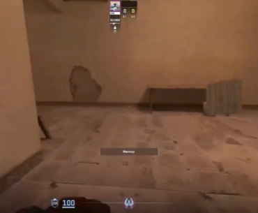 Another way to break the window smoke and peek by hiding behind the concrete blocks after throwing the HE