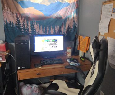 Back to an older setup, basement office under construction