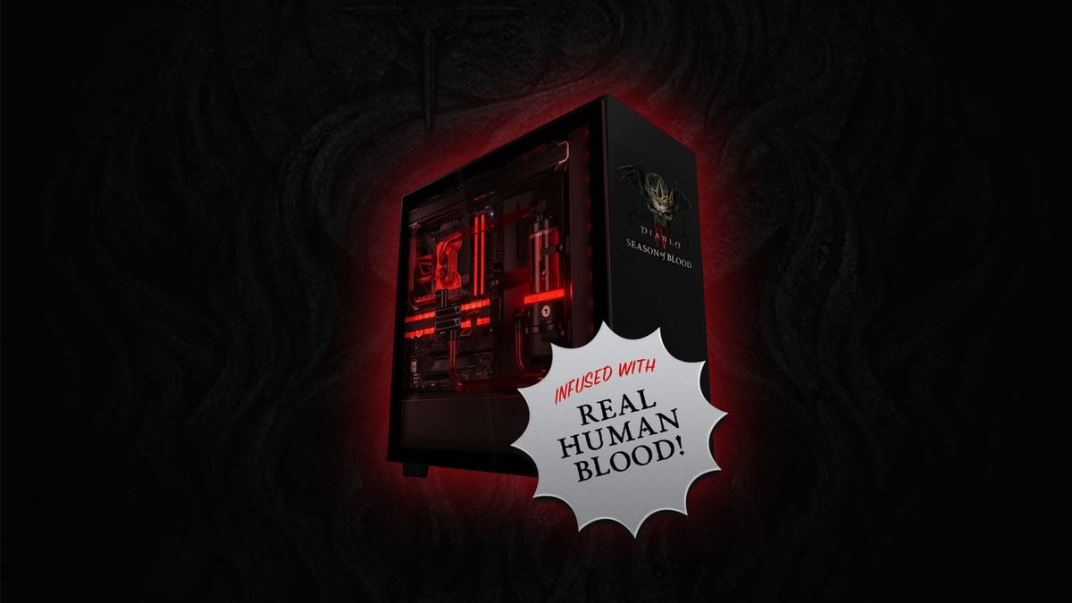Diablo IV PC Cooled With Real Human Blood Is Still Going Strong Two Years Later, Says Guy Who Won It Diablo IV PC Cooled With Real Human Blood Is Still Going Strong Two Years Later, Says Guy Who Won It