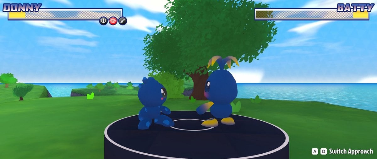 Bobo Bay event has two bobo's fighting to see who gets pushed off the platform