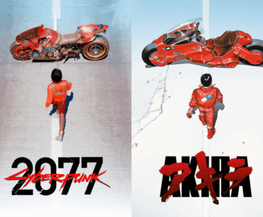Cyberpunk Akira-inspired poster