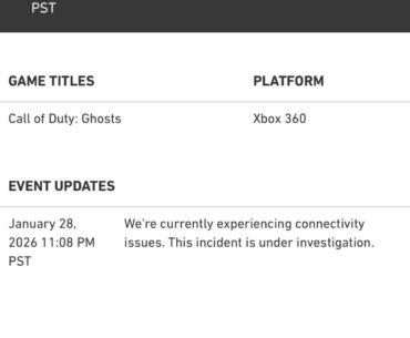 [GHOSTS] 360 Version of the game has been down for a week.