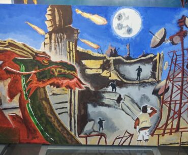 A Die Rise unfinished acrylic painting I did a while ago c:
