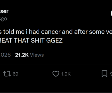 Hampus beat cancer - "beat that sh*t GGEZ"